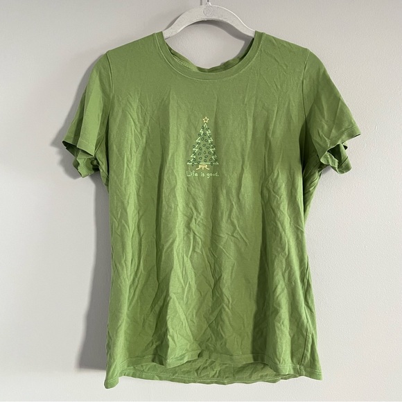Life Is Good Tops - Life is Good Christmas Tree Shirt Top